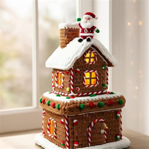 Crochet Gingerbread House With Santa PDF | Lighted Christmas Decor Pattern | Festive Amigurumi Cottage - Etsy UK