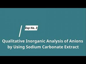Tests for Anions | Sulfates, Nitrites and Phosphates