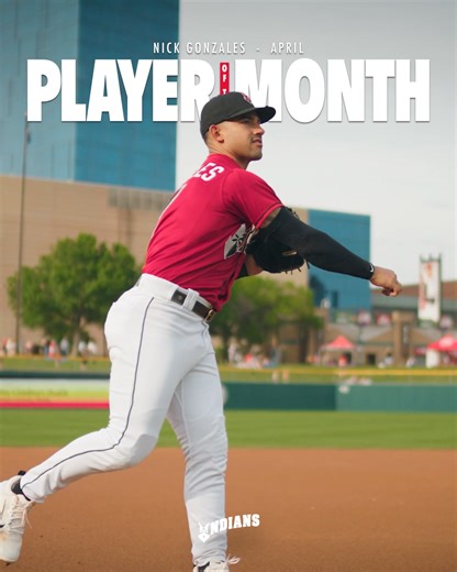 Nick Gonzales in April: 🔥 The infielder ranked among team leaders in batting average, on-base percentage, slugging percentage, OPS, hits, doubles, extra-base hits, total bases and runs to be named our April Player of the Month. Read more: atmilb.com/3UHYZ2i | Indianapolis Indians