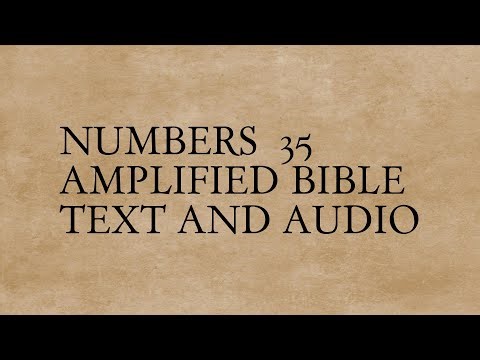 Numbers 35 - Amplified Bible - Text And Audio