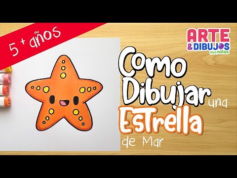 Como dibujar una ESTRELLA DE MAR | Arte y dibujos para niños