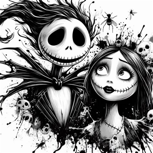 5 PNG Jack and Sally Halloween Splash Transparent PNG File for Sublimation 300dpi High Resolution PNG Download Files Halloween Design - Etsy
