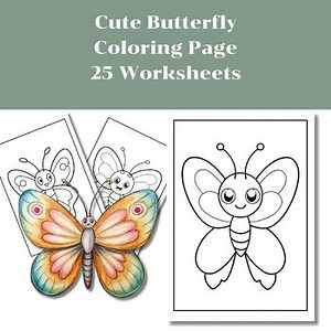 Cute Butterfly Coloring Pages, Coloring Sheets, Preschool, Worksheets