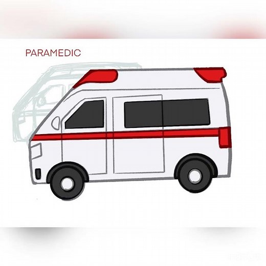 救急車 イラスト素材メイキング
