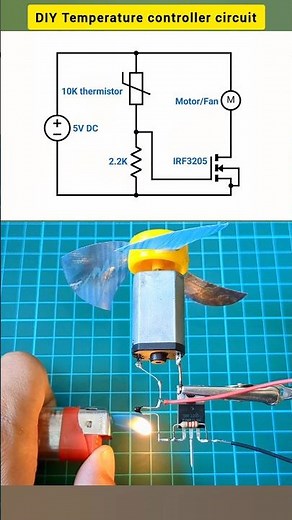 Temperature 🌡️ controller fan #diy #experiment #circuit #shorts