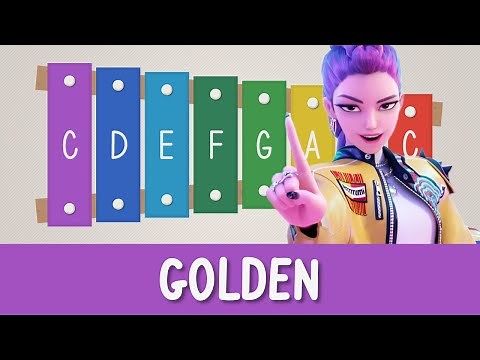 How to play Golden (KPop Demon Hunters) on a Xylophone - Tutorial
