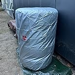 Rosefray Tire Cover Outdoor with 4 Felt Pads 420D Waterproof 4 Tire Storage (15/16/17/18 inch) Black- (M-28.7inches in Diameter)