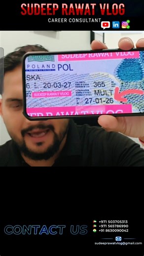 Sudeep Rawat on Instagram: "Poland 🇵🇱 Work Visa Recived Today- thanks for Choosing us 🙏"