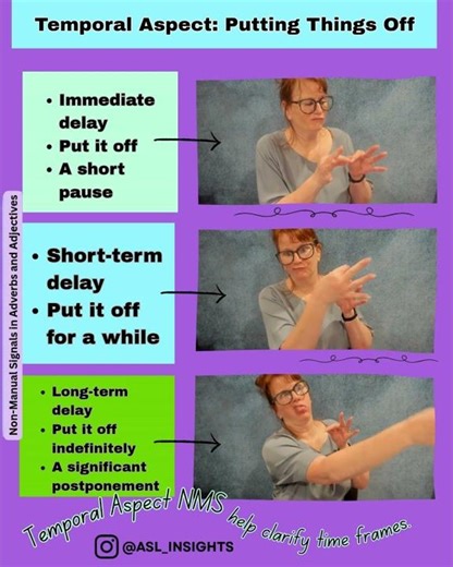 American Sign Language (ASL) Temporal Aspect: Putting Things Off