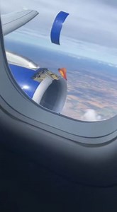 Passenger Captures Bird Strike as Jet Engine Is Hit Mid-Flight Midwestern United States — A routine commercial flight turned tense when a passenger recorded the exact moment a bird struck one of the aircraft’s engines shortly after takeoff. The video, filmed through a cabin window, shows the jet climbing smoothly above patchwork farmland when a sudden dark blur crosses the frame. In an instant, the bird collides with the engine intake, followed by a sharp jolt and a brief flash near the front of