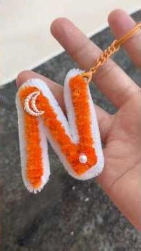 Fuzzy wire letter 'N' tutorial ❤️😍 #fuzzywire #craft #letterkeychain #letters