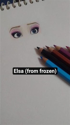 Elsa ( from Frozen ) Eyes Drawing ❄️☃️. #drawing #elsa #frozen #shorts #sketch #art