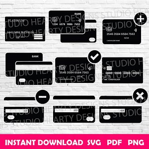 Credit Card SVG Bundle: Bank Card Vector Graphics (digital Download) - Etsy
