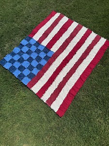 American Flag Quilt - Etsy