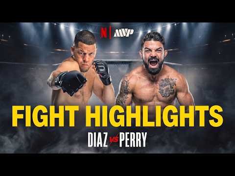 Nate Diaz vs Mike Perry HIGHLIGHTS