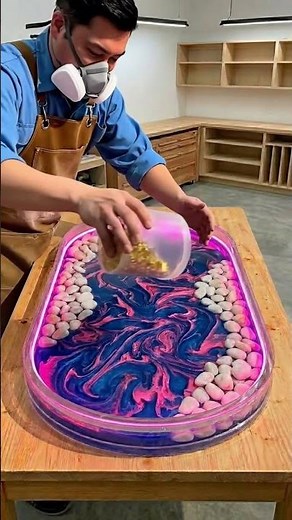 Satisfying Epoxy Resin Table Build 🤩Satisfying Epoxy Resin Table Build 🤩