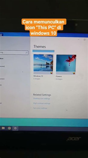 cara menampilkan icon "This PC" atau "my computer" di windows 10 #komputer #windows10 #pc #tutorial