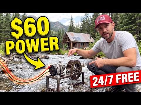This $60 Car Alternator Powers My Entire Cabin — 24/7, No Solar Needed