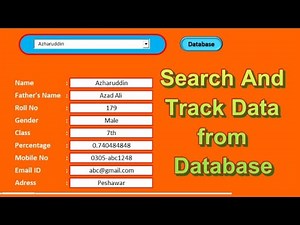 how to search database data in excel | search Data with single alphabet