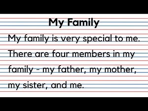 My Family Essay for Kids | Simple 10 Lines Essay | English Learning for Children |Essay on My Family