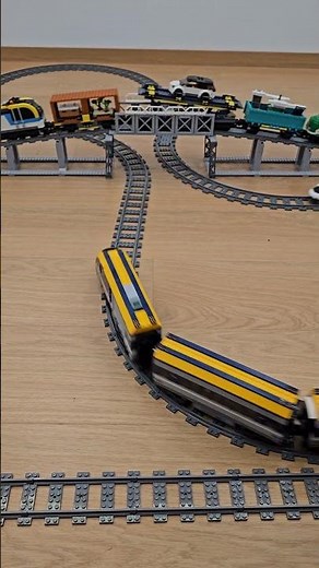 Massive LEGO bridge setup with an ultra-long train below! 🚆🌉