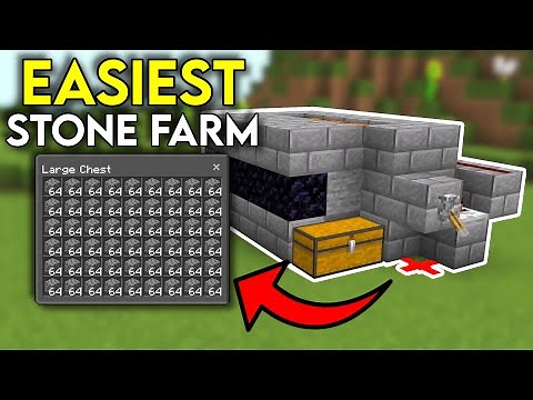 Best EASY STONE FARM Minecraft 1.20! Minecraft Bedrock