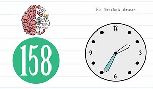 Brain Test Level 158 Fix the clock please