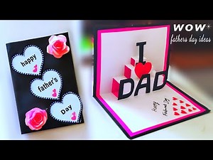 how to make father's Day pop up card / father's Day pop up card very easy