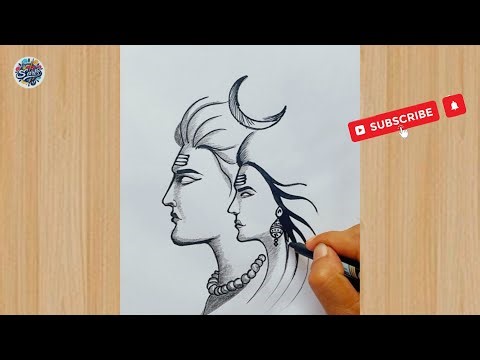 Shiv Parvati Drawing Step by Step | Easy Mahadev Parvati Sketch | Pencil Art for Beginners