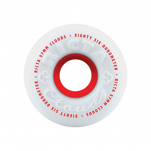 57mm Clouds Red 86a Ricta Skateboard Wheels