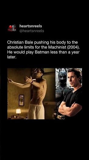 Christian Bale Went From The Machinist to Batman Begins in ONE Year