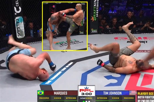 ‘Never seen anything like it’ – Wild double knockdown with horrific low blow leaves MMA fans stunned