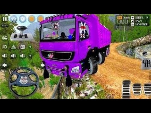 INDIAN PURPLE COLOUR TRUCK DRIVING BUS SIMULATOR INDONESIA
