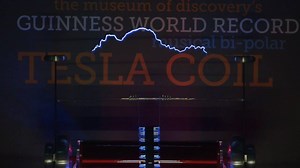 32K views · 184 reactions | The Museum of Discovery is home to the Guinness World Record musical bi-polar Tesla coil! Named for its inventor, Nikola Tesla, the developer of the alternating current system of electricity used today, our Tesla coil creates 250,000 volts of electricity at a high frequency visible to the eye. Come see a Tesla show in our Tesla theater sponsored by Entergy Arkansas and be prepared to be amazed! | Museum of Discovery | Facebook