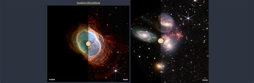 Interactively compare Webb vs. Hubble images #Space