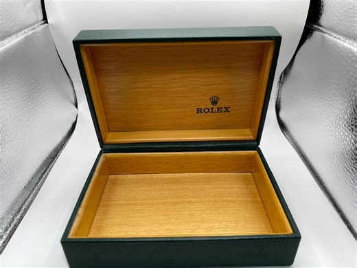 Vintage Rolex Watch Box, Green Wooden Display Case - Etsy