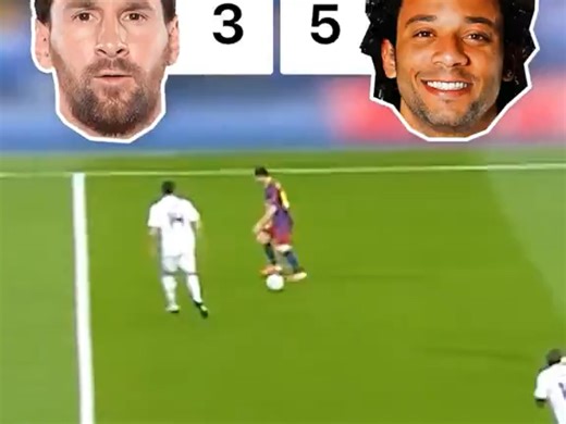 梅西VS马塞洛，单挑成功率！~