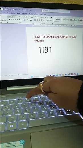 How to make handshake 🤝 hand symbol in Microsoft word? / shakehand symbol /shorts