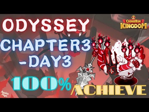 Cookie Odyssey 100% walkthrough Chapter 3- Day 3, No Story Scenes | Cookie Run Kingdom