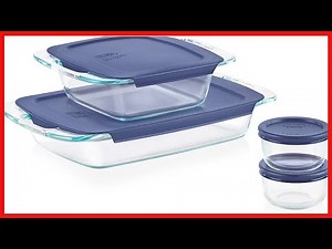 Great product - Pyrex Grab Glass Bakeware and Food Storage Set, 8-Piece, Clear