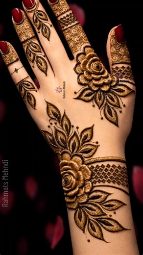 Top 3 best back hand Rose mehndi design 2026 | Easy & simple mehndi design| mehandi design |mehndi