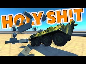 BeamNG Drive - INSANE SPEED BOOSTED BTR TANK (OVER 200MPH!)