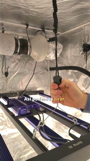 Cómo instalar correctamente las poleas de luces LED en armarios de cultivo. #shorts