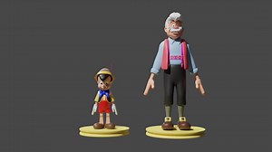 Pinocchio & Geppetto Figures | 3D Printable Bundle by IN3D Studio - Etsy Canada