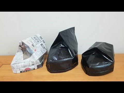 新聞紙烏帽子の作り方