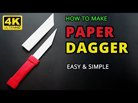 Easy ORIGAMI - Paper Dagger EASY | Origami Ninja Paper Dagger