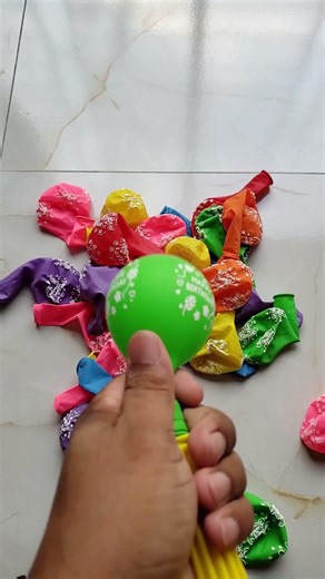 Satisfying Balloon Blow Up With Rainbow Polka Dots #asmr #satisfying