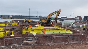 WTF……… The new Barry College starting to take shape ! The project is for a new “Barry Waterfront Campus” and an associated Advanced Technology Centre in the Vale of Glamorgan. ￼ The contract is worth about £119 million and was awarded to Bouygues UK. | WTF Barry