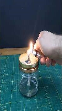 I Made an Oil Lamp with Just 2 Jars! 🔥 (Unbelievable Result)