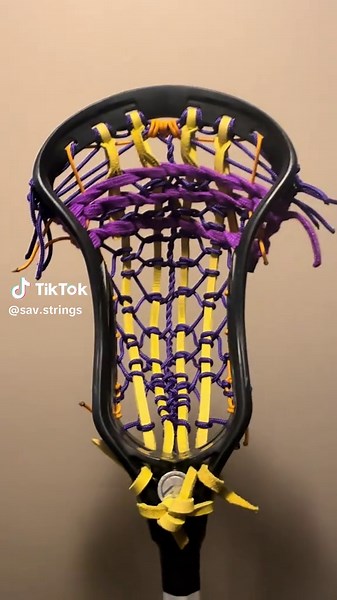 My first try at a traditional Tie! Let me know how I did!! #fyp #lacrosse #blowthisup #laxstringing